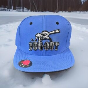 DUGOUT The Game Pro Tech 2 Fitted‎ Hat Blue Size 7 Embroidered Logo